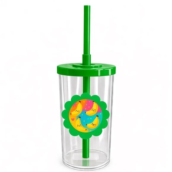 Copo Short Drink Flor Personalizado Bananas Divertidas