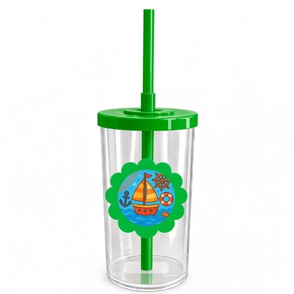 Copo Short Drink Flor Personalizado Barquinho