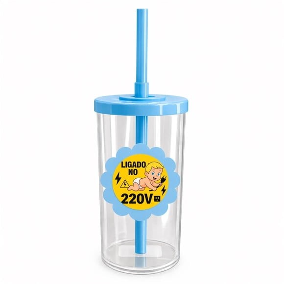 Copo Short Drink Flor Personalizado Bebê Ligado no 220v