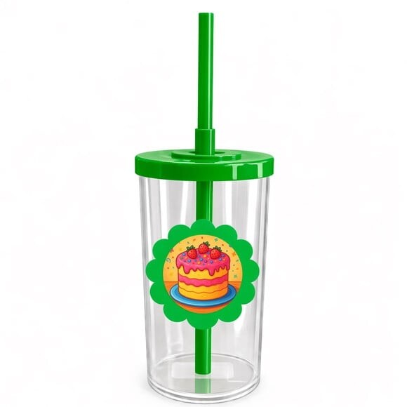 Copo Short Drink Flor Personalizado Bolo Confeitado