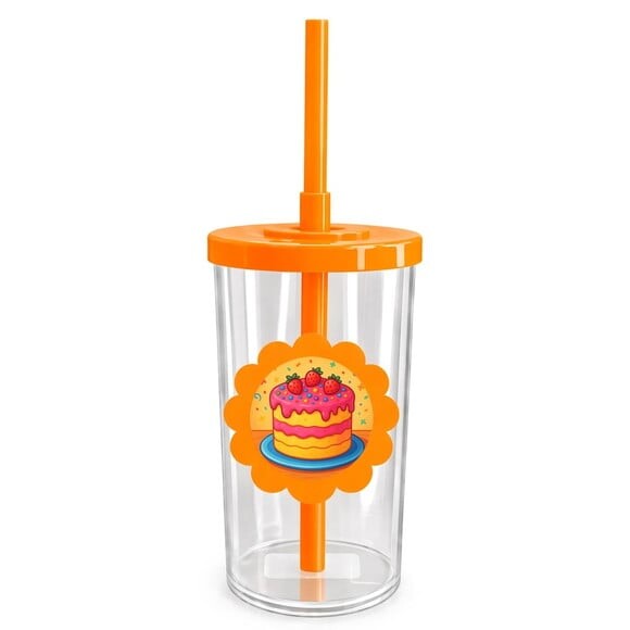 Copo Short Drink Flor Personalizado Bolo Confeitado