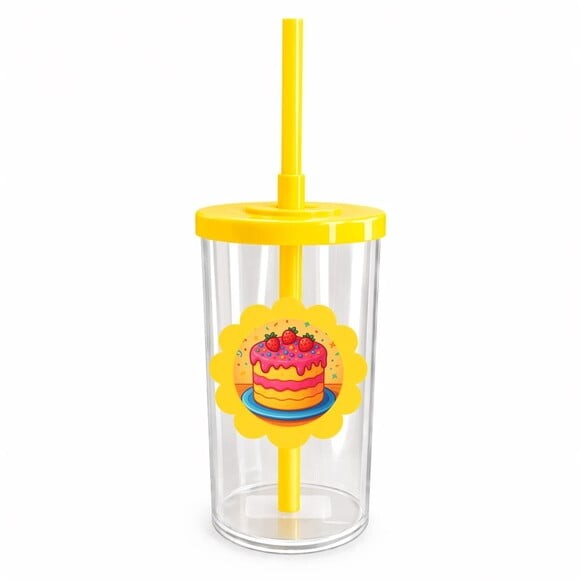Copo Short Drink Flor Personalizado Bolo Confeitado