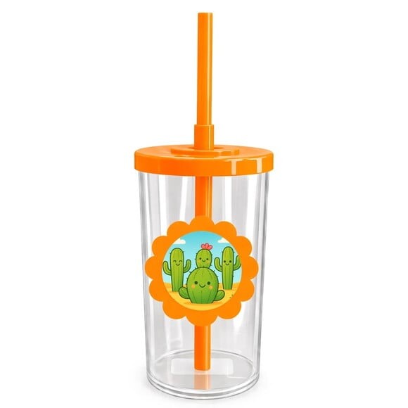 Copo Short Drink Flor Personalizado Cactos Fofos
