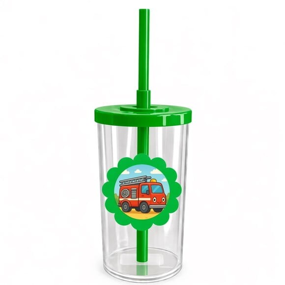 Copo Short Drink Flor Personalizado Caminhão de Bombeiro