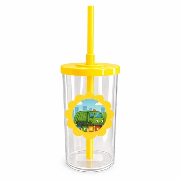 Copo Short Drink Flor Personalizado Caminhão de Lixo