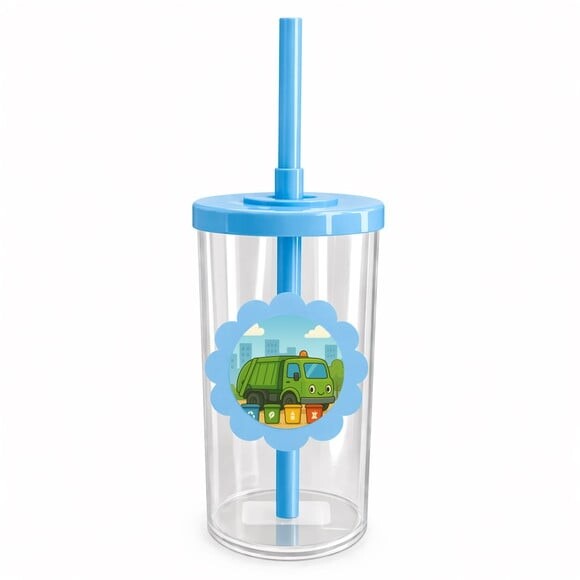 Copo Short Drink Flor Personalizado Caminhão de Lixo