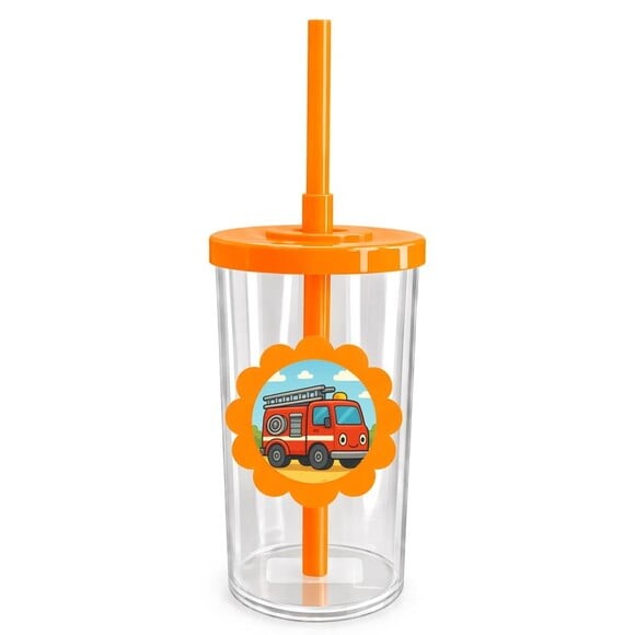 Copo Short Drink Flor Personalizado Caminhão de Bombeiro