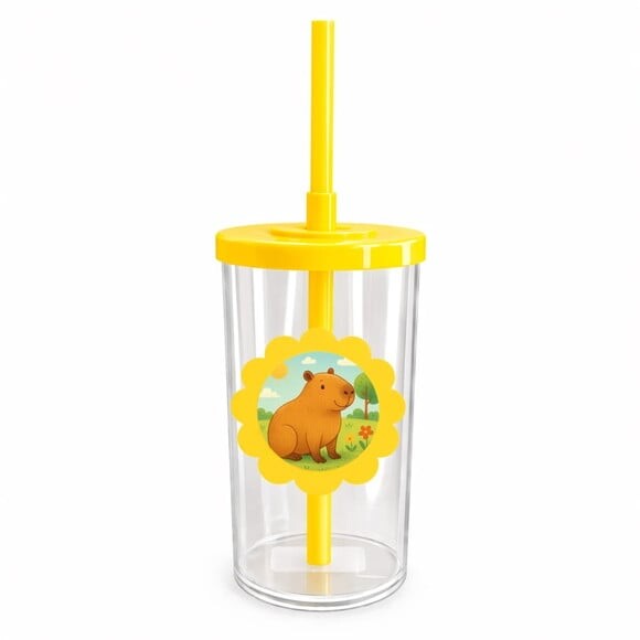 Copo Short Drink Flor Personalizado Capivara