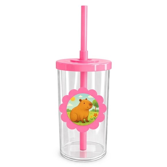 Copo Short Drink Flor Personalizado Capivara
