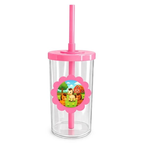Copo Short Drink Flor Personalizado Cavalinhos
