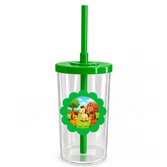 Copo Short Drink Flor Personalizado Cavalinhos