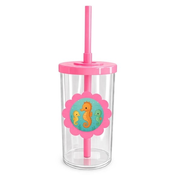 Copo Short Drink Flor Personalizado Cavalos Marinhos