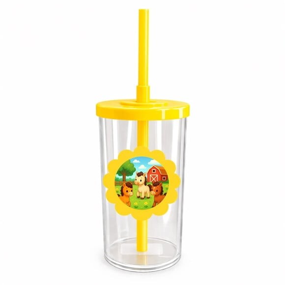 Copo Short Drink Flor Personalizado Cavalinhos