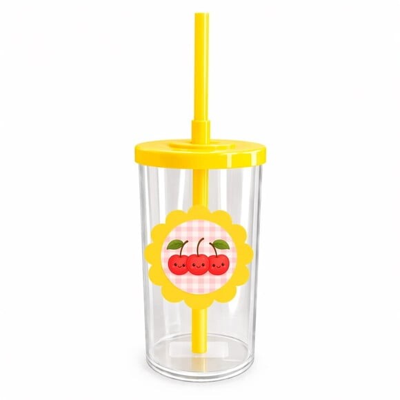 Copo Short Drink Flor Personalizado Cerejinha