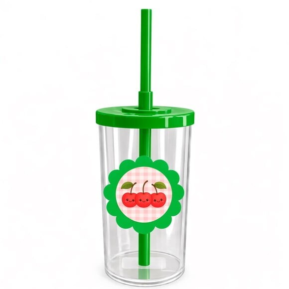 Copo Short Drink Flor Personalizado Cerejinha