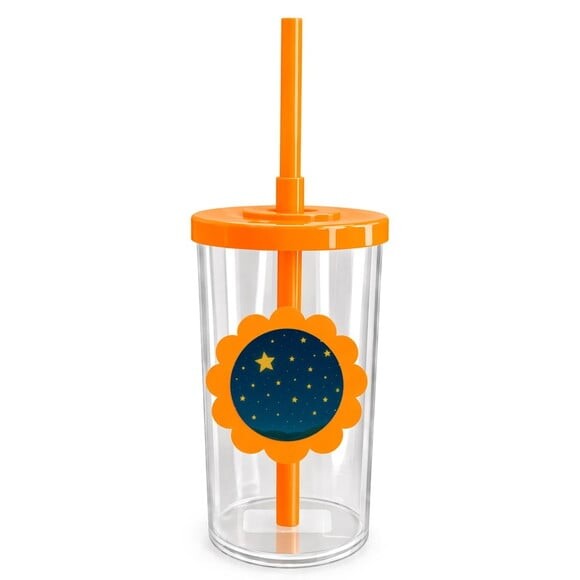 Copo Short Drink Flor Personalizado Céu Estrelado
