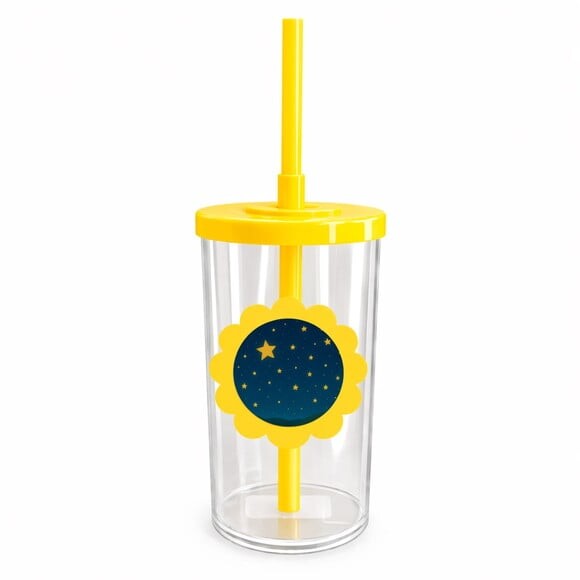 Copo Short Drink Flor Personalizado Céu Estrelado