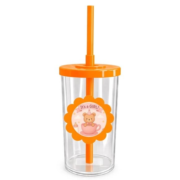 Copo Short Drink Flor Personalizado Chá de Bebê Menina