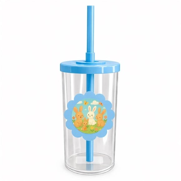 Copo Short Drink Flor Personalizado Coelhinhos