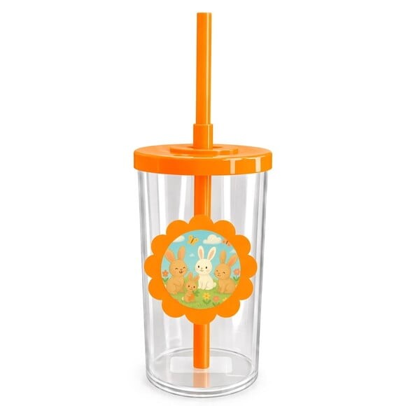 Copo Short Drink Flor Personalizado Coelhinhos