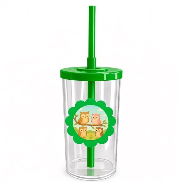 Copo Short Drink Flor Personalizado Corujinhas