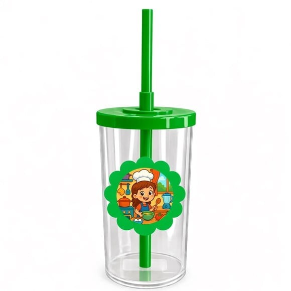 Copo Short Drink Flor Personalizado Cozinha Kids