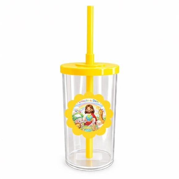 Copo Short Drink Flor Personalizado Criação de Deus