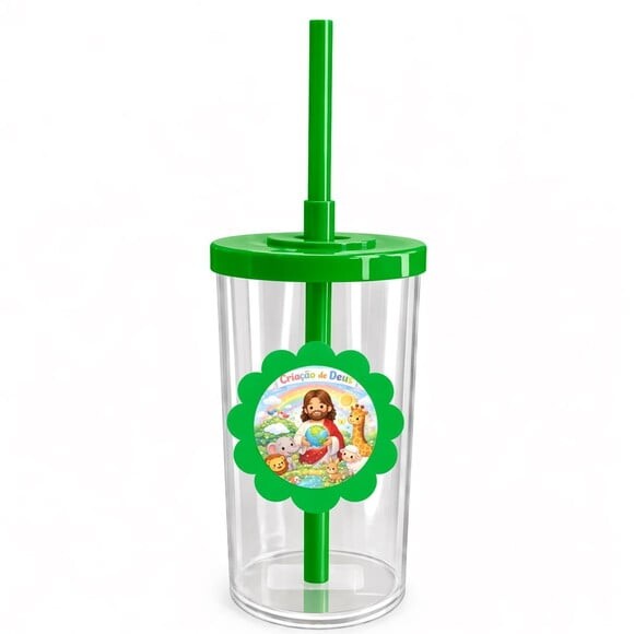 Copo Short Drink Flor Personalizado Criação de Deus