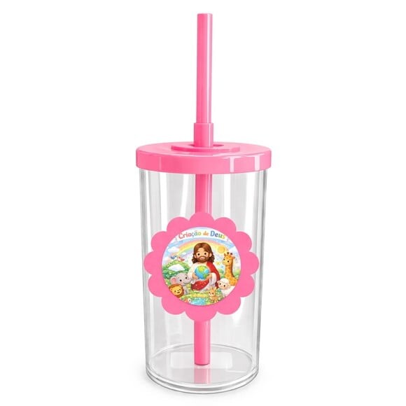 Copo Short Drink Flor Personalizado Criação de Deus