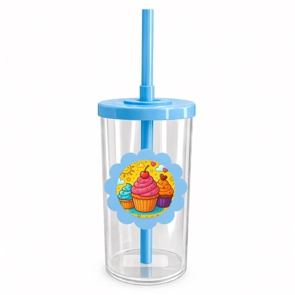 Copo Short Drink Flor Personalizado Cupcakes