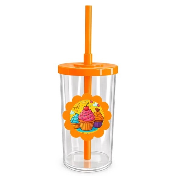 Copo Short Drink Flor Personalizado Cupcakes