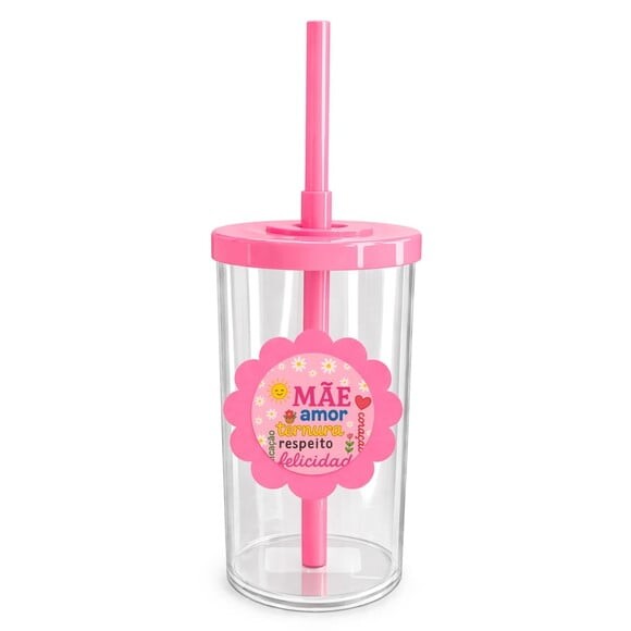 Copo Short Drink Flor Personalizado Dia das Mães