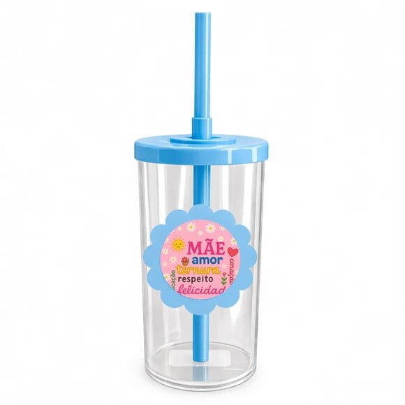 Copo Short Drink Flor Personalizado Dia das Mães
