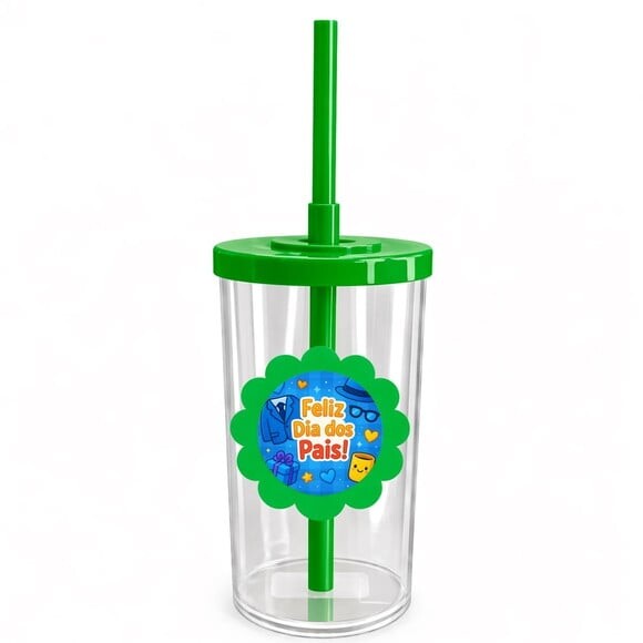 Copo Short Drink Flor Personalizado Dia dos Pais
