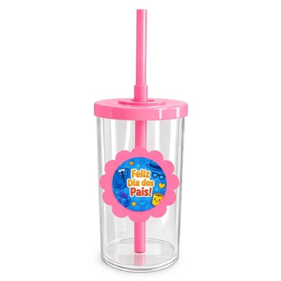 Copo Short Drink Flor Personalizado Dia dos Pais
