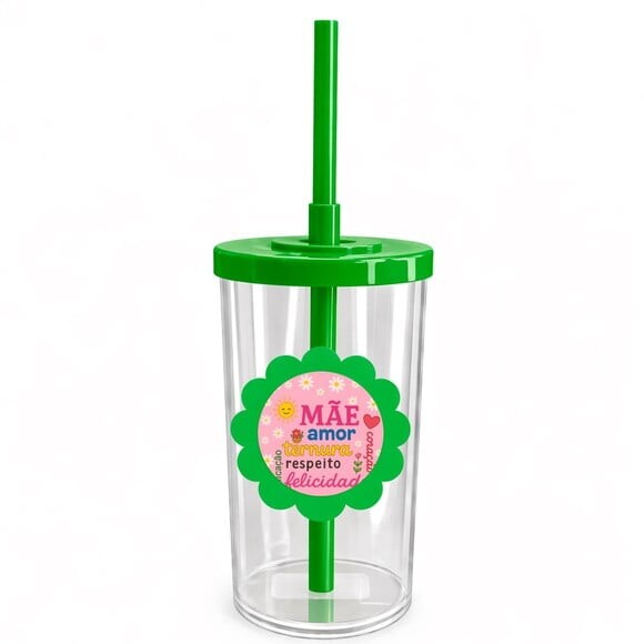 Copo Short Drink Flor Personalizado Dia das Mães
