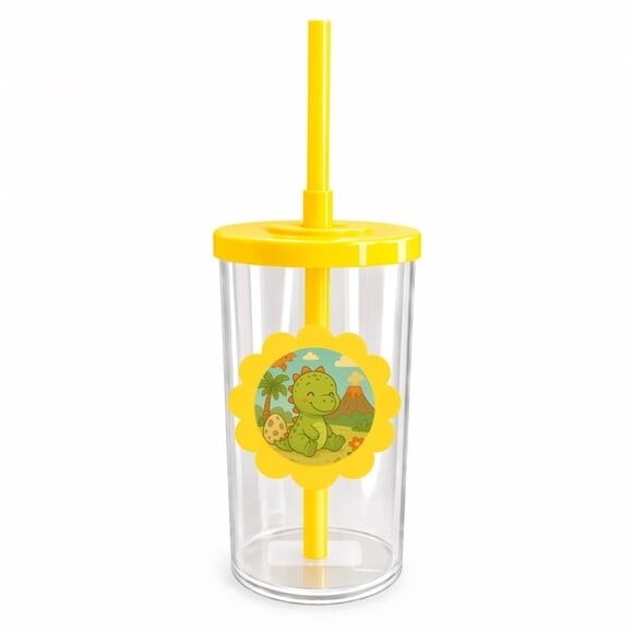 Copo Short Drink Flor Personalizado Dinossauro Baby