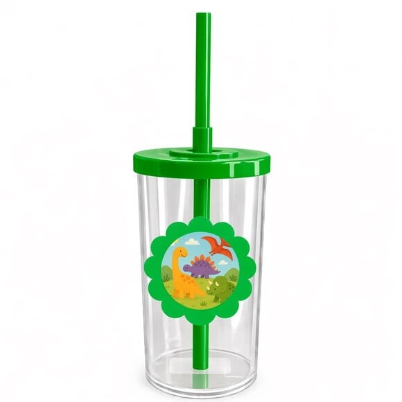 Copo Short Drink Flor Personalizado Dinossauros