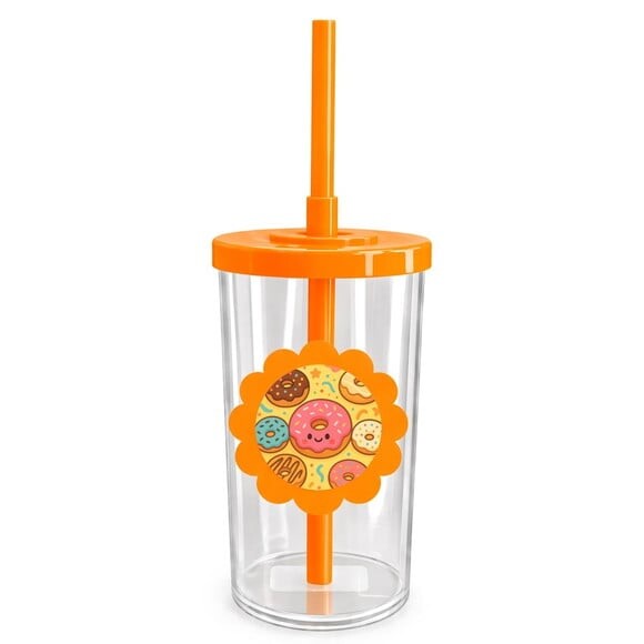 Copo Short Drink Flor Personalizado Donuts