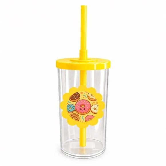 Copo Short Drink Flor Personalizado Donuts