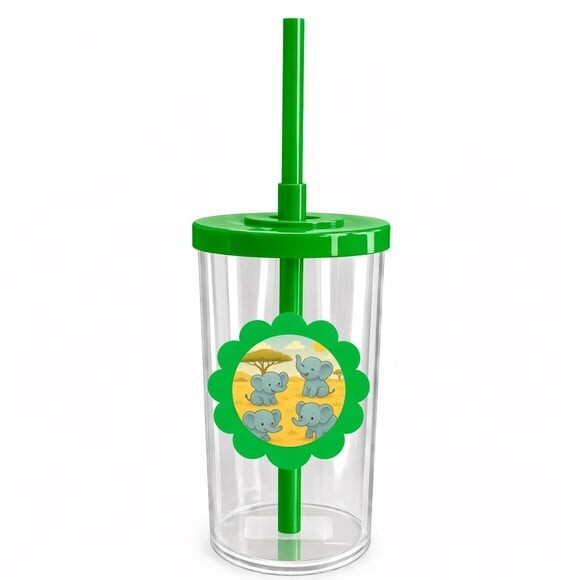 Copo Short Drink Flor Personalizado Elefantinhos