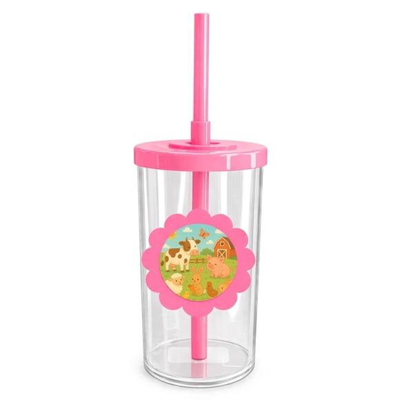 Copo Short Drink Flor Personalizado Fazendinha