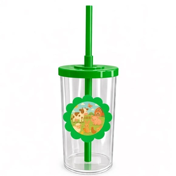 Copo Short Drink Flor Personalizado Fazendinha