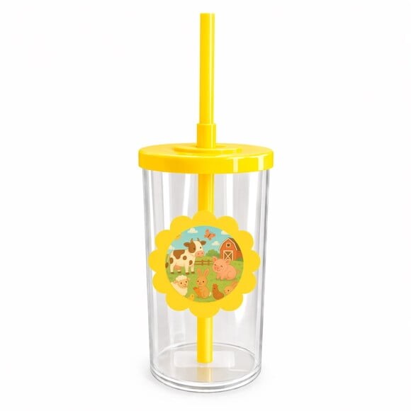 Copo Short Drink Flor Personalizado Fazendinha