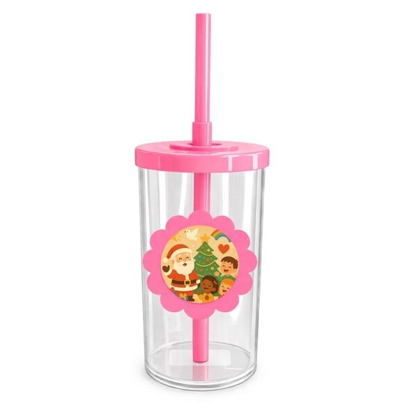 Copo Short Drink Flor Personalizado Feliz Natal