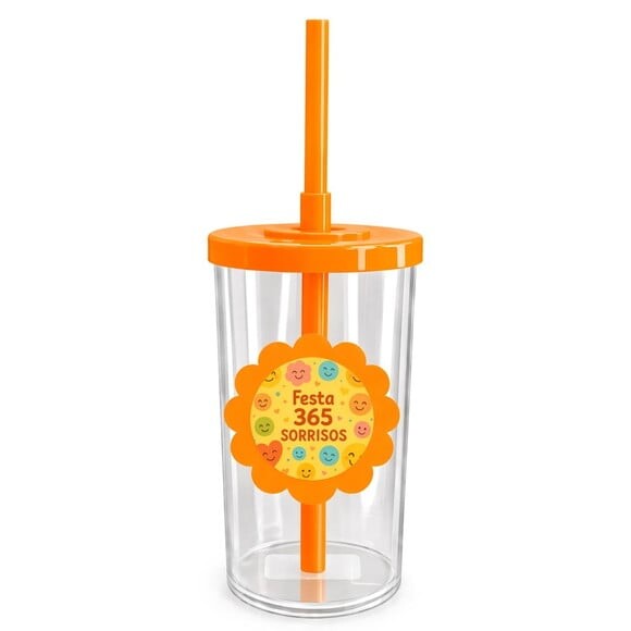 Copo Short Drink Flor Personalizado Festa 365 Sorrisos