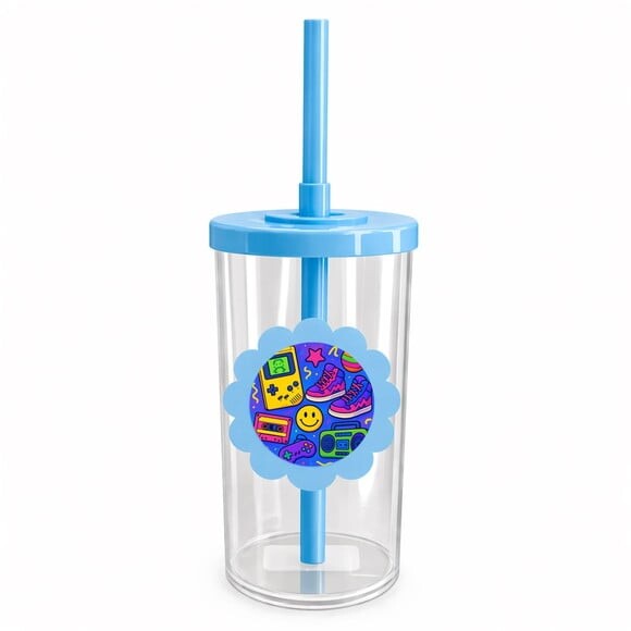 Copo Short Drink Flor Personalizado Festa Anos 90