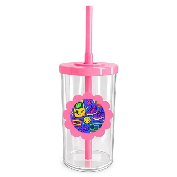 Copo Short Drink Flor Personalizado Festa Anos 90