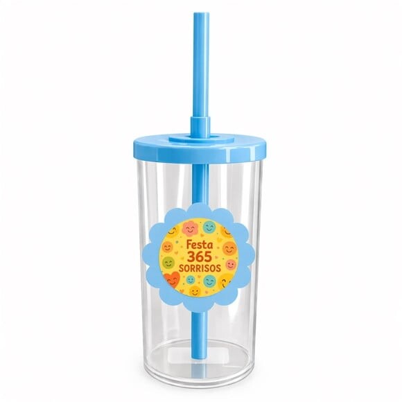 Copo Short Drink Flor Personalizado Festa 365 Sorrisos