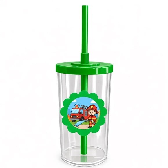 Copo Short Drink Flor Personalizado Festa Bombeiros